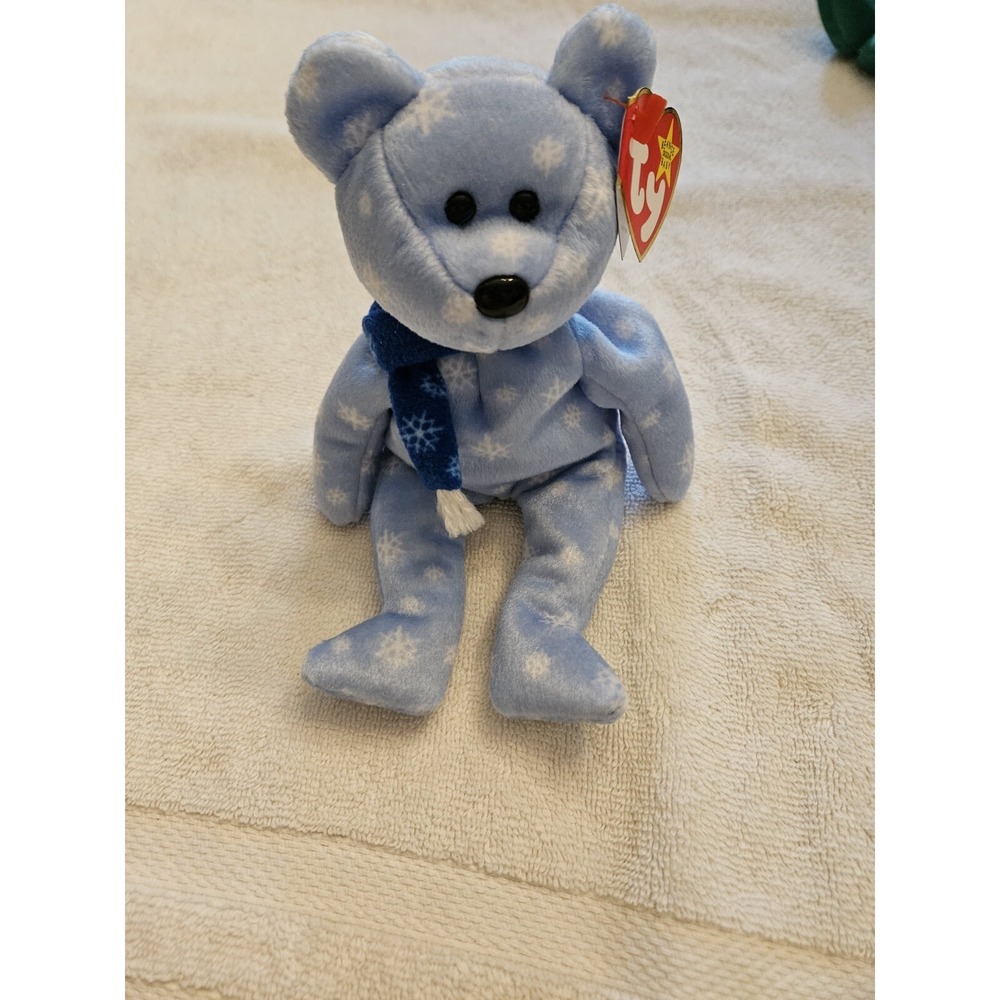 Ty Beanie Babies 1999 Holiday Teddy Bear Plush Toy - Blue